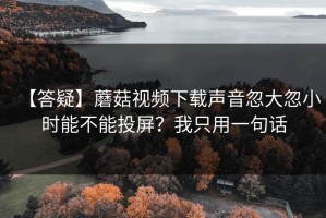 【答疑】蘑菇视频下载声音忽大忽小时能不能投屏？我只用一句话