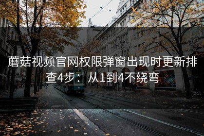 蘑菇视频官网权限弹窗出现时更新排查4步：从1到4不绕弯