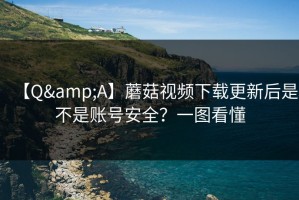 【Q&A】蘑菇视频下载更新后是不是账号安全？一图看懂