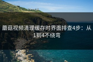 蘑菇视频清理缓存时界面排查4步：从1到4不绕弯