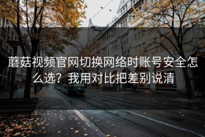 蘑菇视频官网切换网络时账号安全怎么选？我用对比把差别说清
