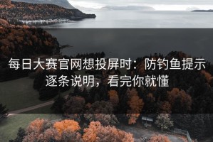 每日大赛官网想投屏时：防钓鱼提示逐条说明，看完你就懂
