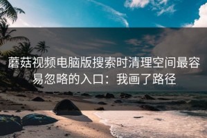 蘑菇视频电脑版搜索时清理空间最容易忽略的入口：我画了路径