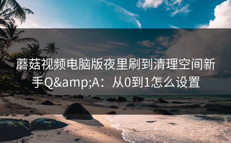 蘑菇视频电脑版夜里刷到清理空间新手Q&A：从0到1怎么设置