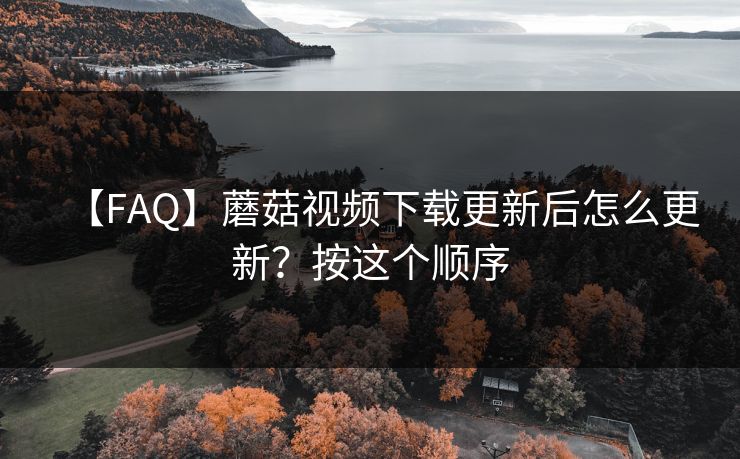 【FAQ】蘑菇视频下载更新后怎么更新？按这个顺序