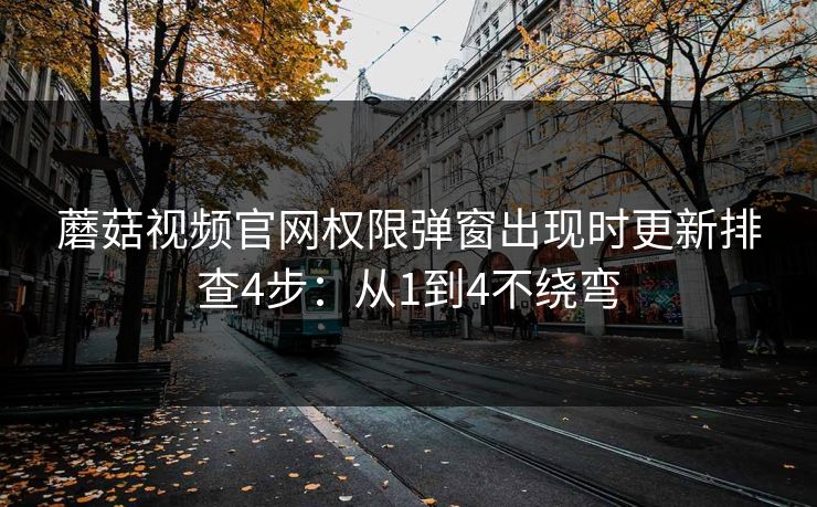 蘑菇视频官网权限弹窗出现时更新排查4步：从1到4不绕弯