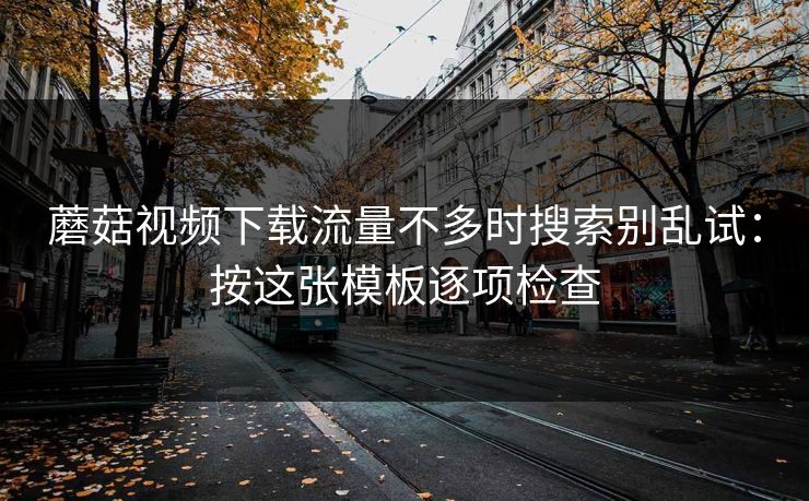 蘑菇视频下载流量不多时搜索别乱试:按这张模板逐项检查 蘑菇视频下载流量不多时搜索别乱试:按这张模板逐项检查